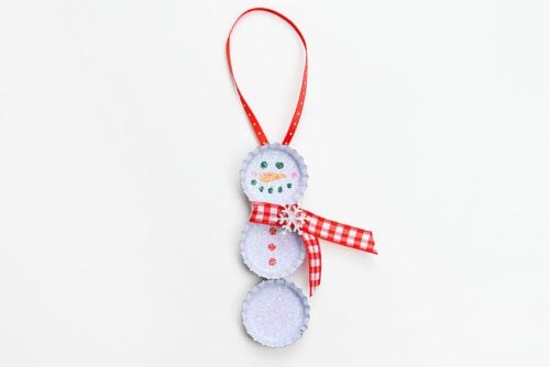 Bottle Cap Snowman