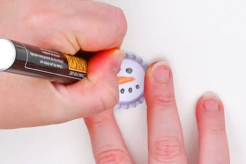 Bottle Cap Snowman