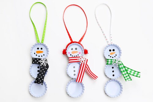 Bottle Cap Snowman