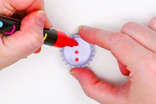 Bottle Cap Snowman