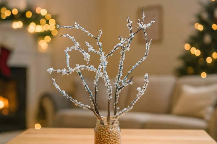 Frosted Tree Branches Holiday Decor