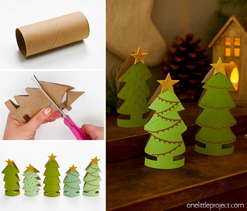 How to Make a Paper Roll Christmas Tree DIY paper roll Christmas tree