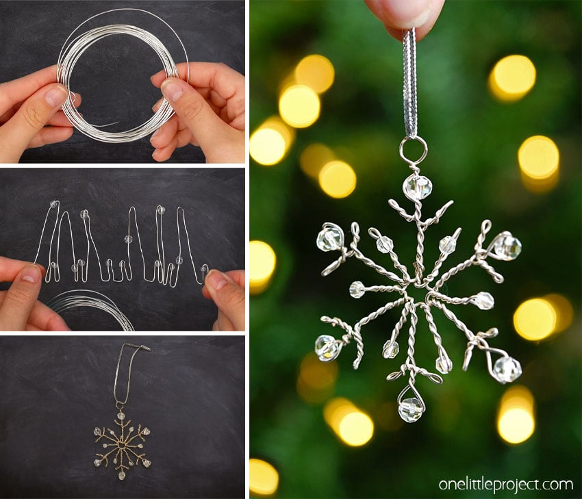 How to Make a Wire Wrapped Snowflake DIY wire wrapped snowflakes