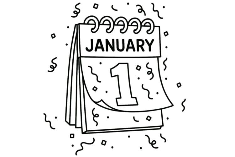 New Years Coloring Pages