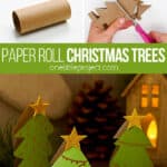 DIY Christmas tree from paper rolls