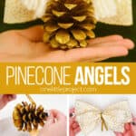 Christmas angel with pinecone