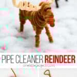 Pipe cleaner reindeer Christmas craft