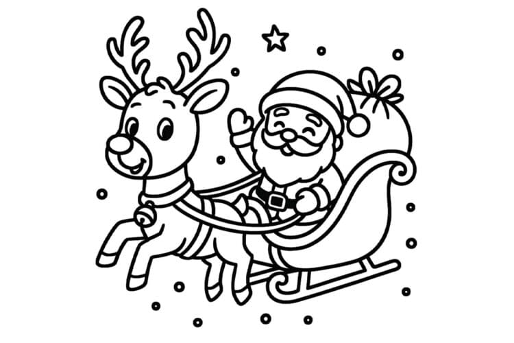 Reindeer Coloring Page
