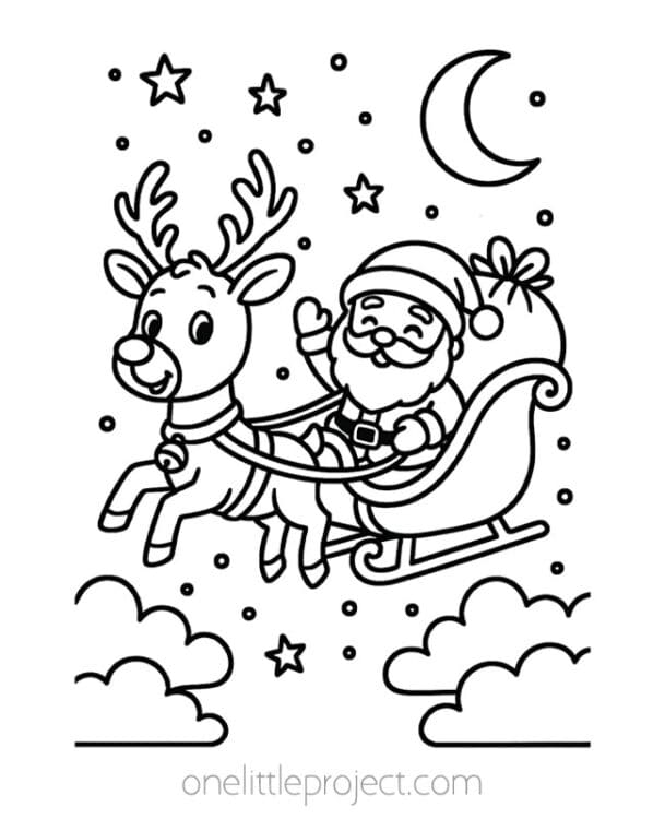 Free Reindeer Coloring Pages - Printable Christmas Fun