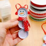 Snowman Made with Bottle Caps