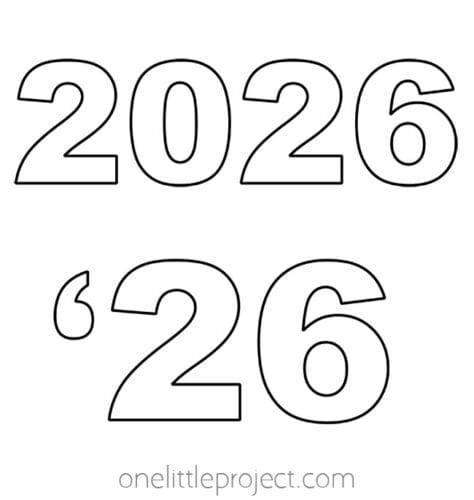 New Year's Chalk Art Templates 2026 chalk art templates