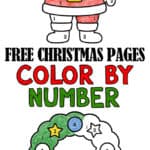 Color by number printable Christmas