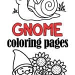 Easy gnome coloring pages