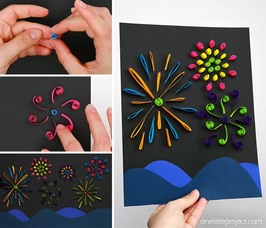 How to Make Fireworks with Paper DIY paper quilling fireworks