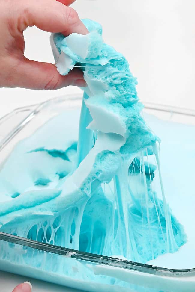 How to Make Iceberg Slime Crunchy iceberg slime stretching