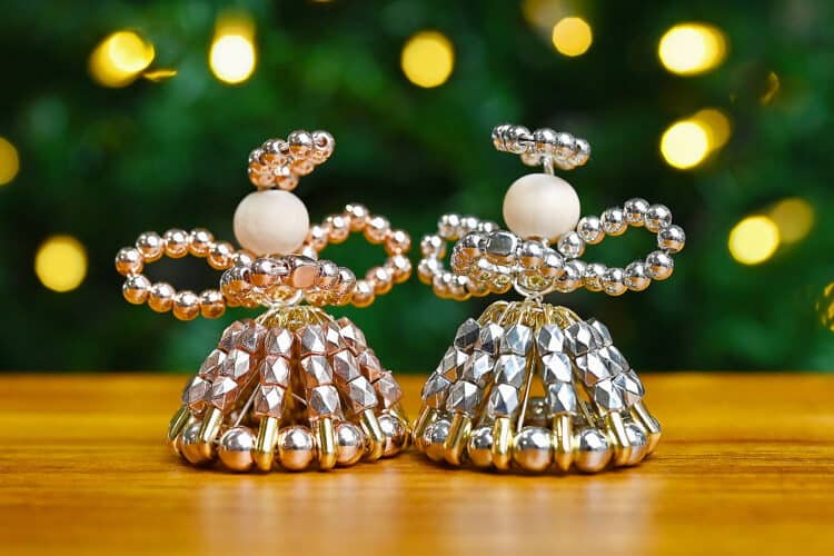 Safety Pin Angel Beaded safety pin angels