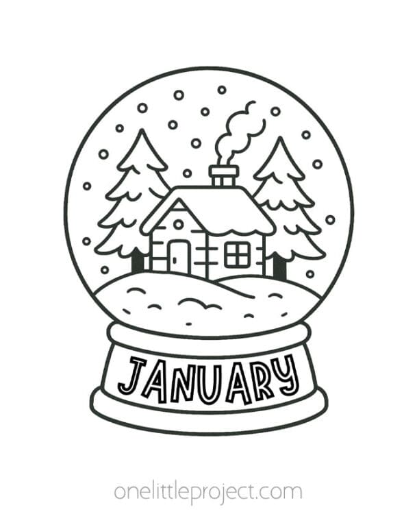 January Coloring Pages - Cute & Printable Winter Color Sheets