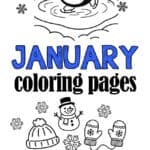 Printable coloring pages for January