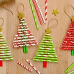 Kids Paper Straw Ornament Craft