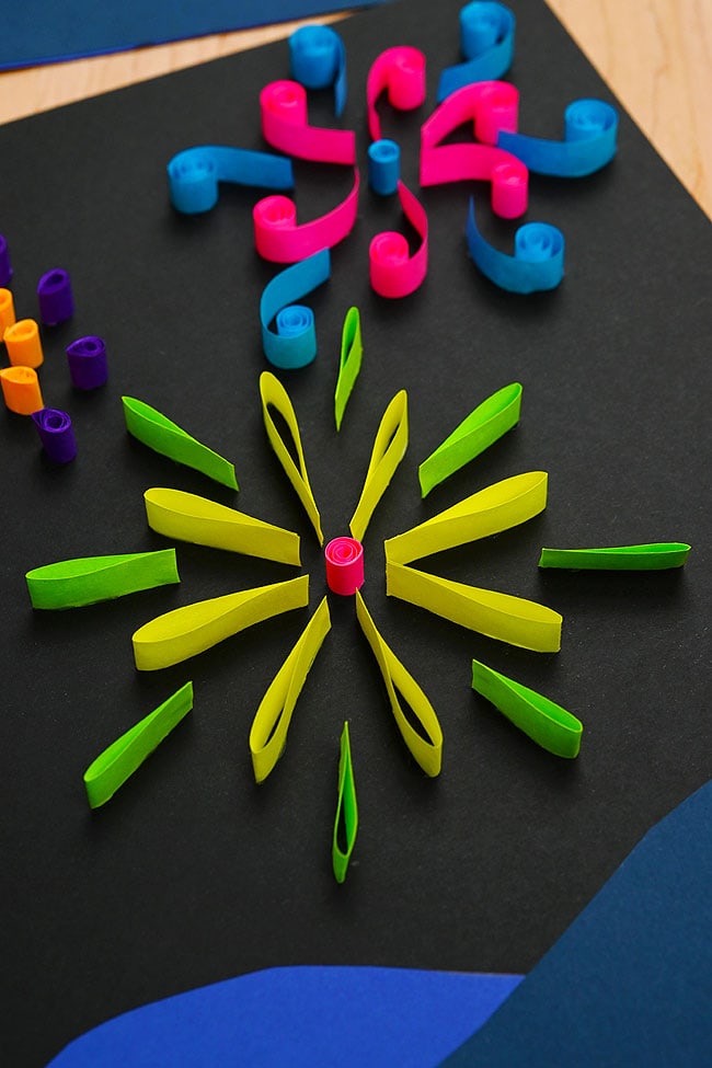 New Year Firework Craft 3D paper fireworks craft for New Year's and 4th of July
