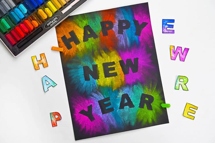 New Year Kids Soft Pastel Art