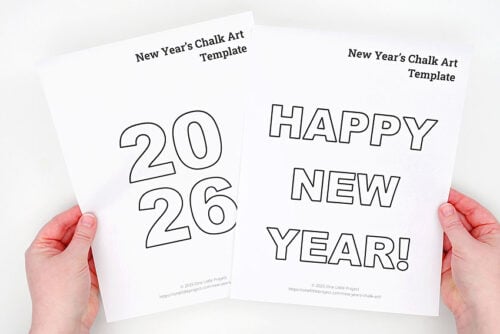 New Year's Chalk Art
