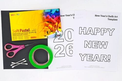 New Year's Chalk Art Supplies
