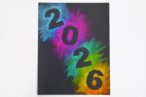 New Year's Chalk Art