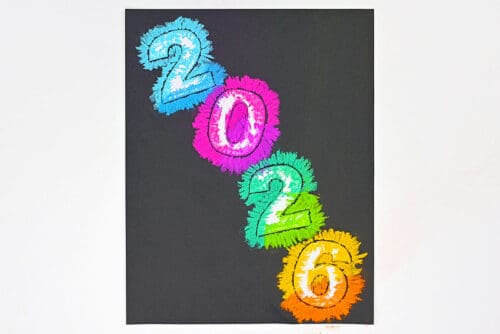 New Year's Chalk Art