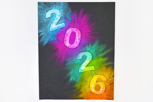 New Year's Chalk Art