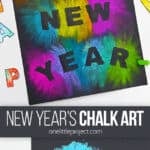 New Year's Chalk Art for Kids
