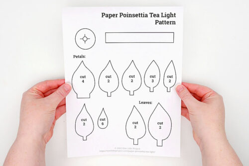 Paper Poinsettia Tea Light