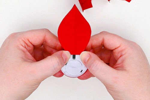 Paper Poinsettia Tea Light