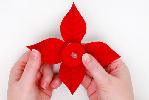 Paper Poinsettia Tea Light
