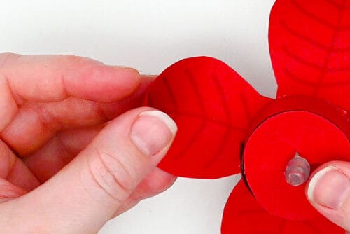 Paper Poinsettia Tea Light