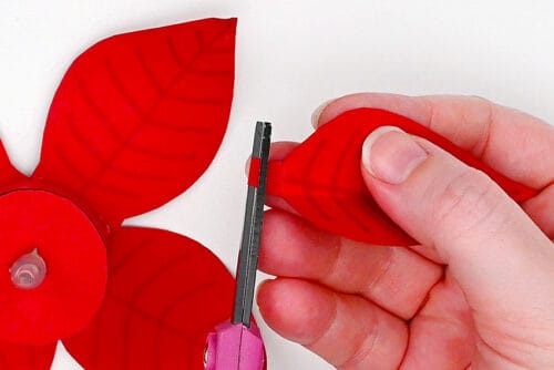 Paper Poinsettia Tea Light