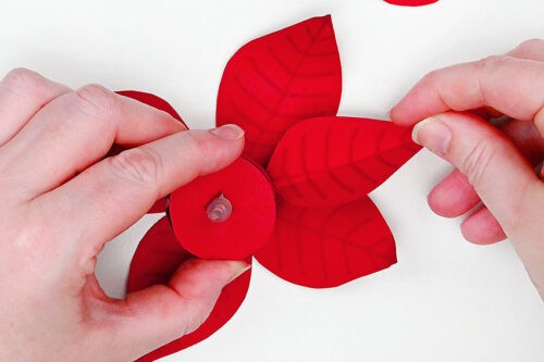 Paper Poinsettia Tea Light