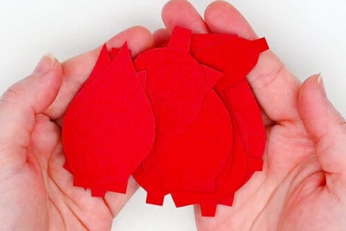 Paper Poinsettia Tea Light