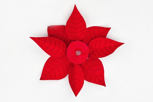 Paper Poinsettia Tea Light