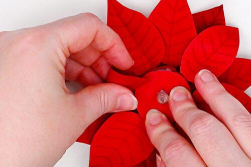 Paper Poinsettia Tea Light