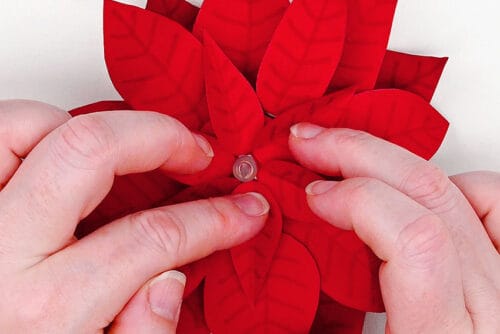 Paper Poinsettia Tea Light