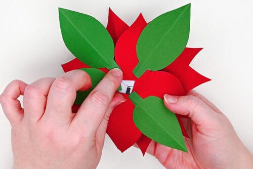 Paper Poinsettia Tea Light
