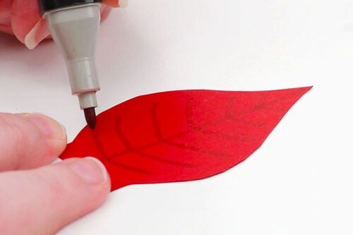 Paper Poinsettia Tea Light
