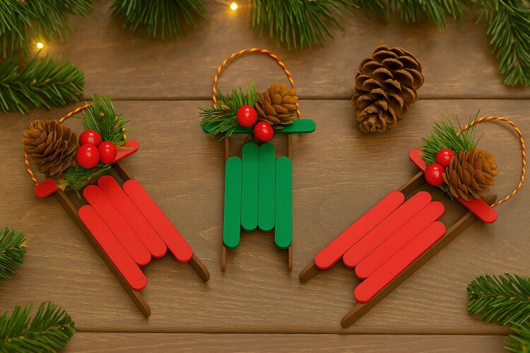 Popsicle Stick Sled Craft Tutorial