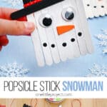 Craft stick snowman craft