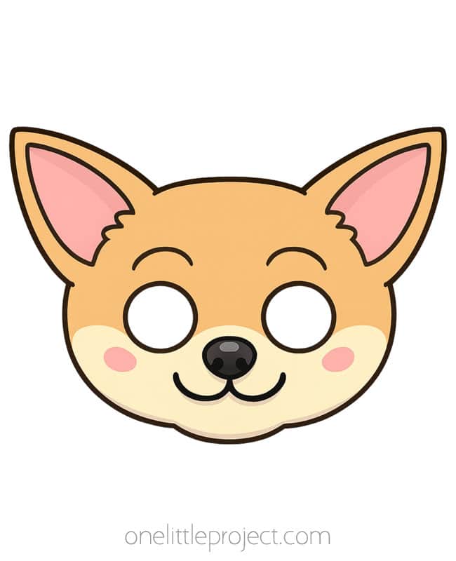 Chihuahua Dog Mask Printable chihuahua mask for kids