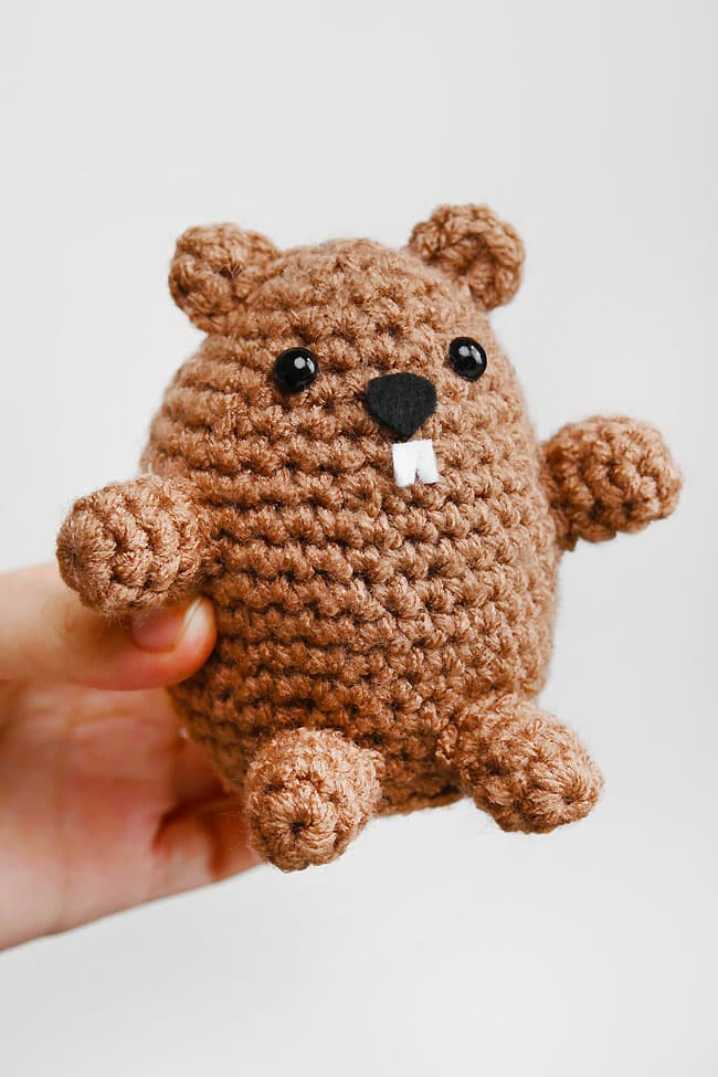 Crochet Groundhog Pattern Groundhog soft toy made with crochet