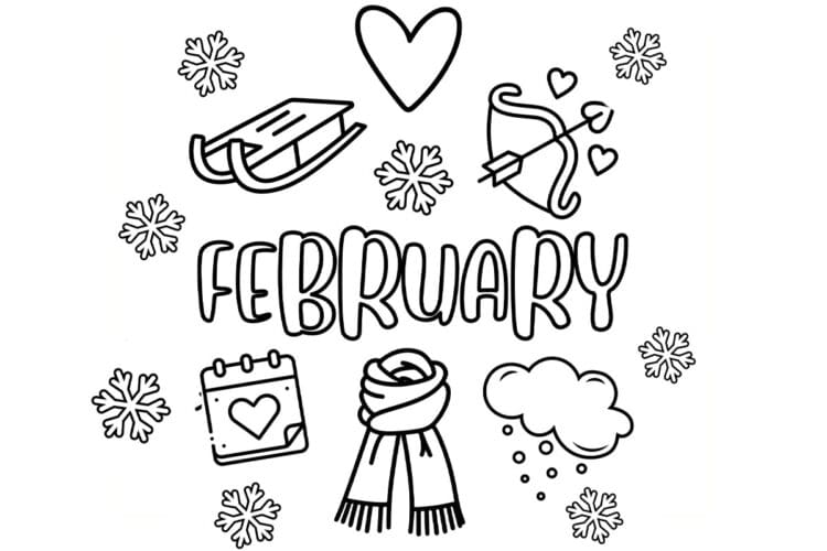 February Coloring Pages