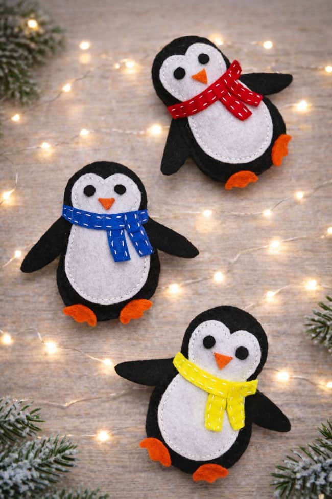 Felt Penguin Pattern Free Adorable felt penguin made with our free printable pattern