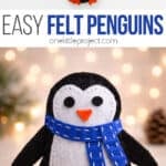 Felt penguin decoration